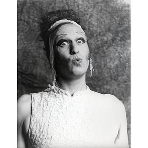 Abe Rybeck posing with puckered lips