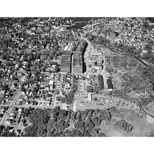 Center area, industrial buildings and residential area, Sanford, ME