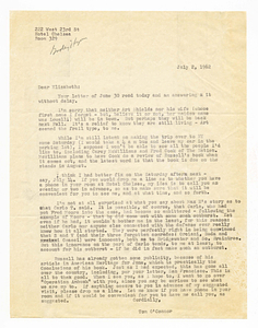 Tom O'Connor correspondence with Barbara Frank Kristein and Elizabeth Gurley Flynn, 1960-1963 5