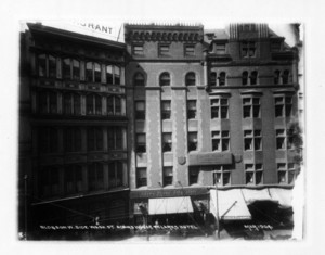 Buildings on west side Washington St., Adams House and Clark's Hotel, Boston, Mass., March 1904