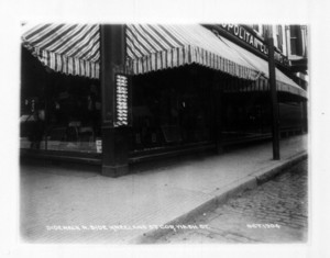 Sidewalk, north side Kneeland St., corner 700 Washington St., Boston, Mass., October 1904