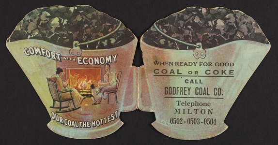 Needle case, Godfrey Coal Co., coal or coke, Milton, Mass., undated