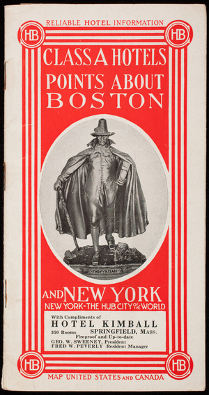 Class A hotels, points about Boston and New York, Hotel Booklet Company, 1270 Broadway, New York, New York