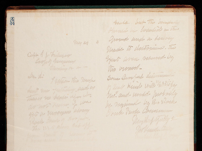 Thomas Lincoln Casey Letterbook (1888-1895), Thomas Lincoln Casey to Captain G. J. Fiebeger, May 24, 1893