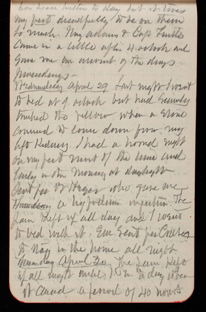 Thomas Lincoln Casey Notebook, February 1890-May 1891, 74, has been better today but at times
