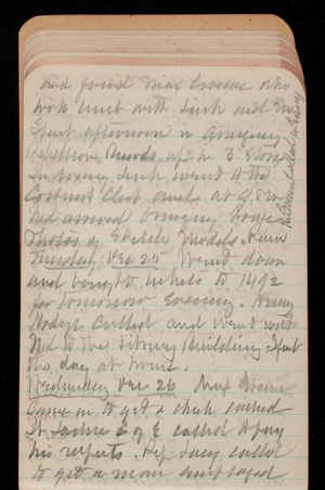 Thomas Lincoln Casey Notebook, November 1894-March 1895, 057, and found Max Greene who