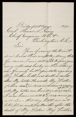 Albert P. Casey to Thomas Lincoln Casey, October 20, 1890