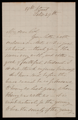 Alice W. Babcock to Thomas Lincoln Casey, February 29, 1884