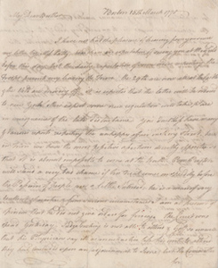 Letter from Gregory Townsend to Jonathan Townsend, 15 March 1770