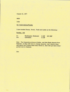 Memorandum from Judy A. Chilcote to Mark H. McCormack