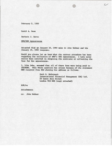 Memorandum from Barbara Kernc to David A. Rees