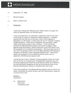 Memorandum from Mark H. McCormack to Richard Hughes