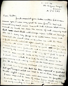 Letter from Charles E. Jackson to Thomas W. Jackson
