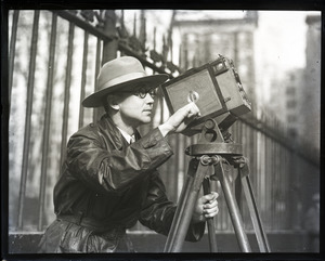 George Douglas with motion picture camera