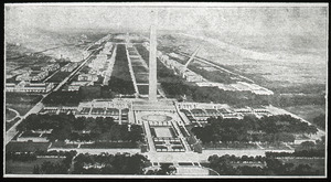 General view of the Monument Garden looking towards the Capitol