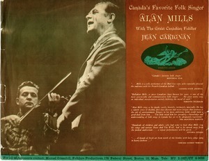 Canada's favorite folk singer Alan Mills with the great Cadandian fiddler Jean Carignan