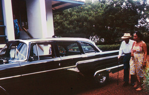 W. E. B. and Shirley Graham Du Bois outside their home in Accra, Ghana