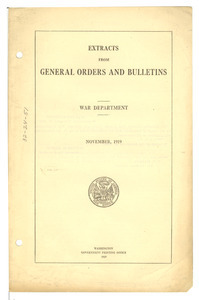 Extracts from general orders and bulletins
