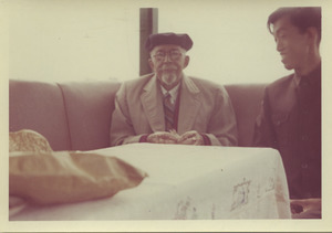 W. E. B. Du Bois and unidentified man on a riverboat on Kunming lake