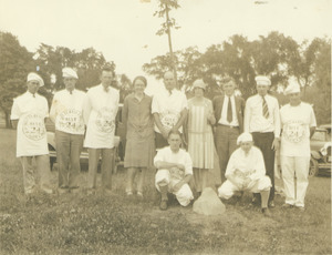 Class of 1924 with newly planted class tree