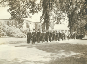 Charles Patterson, Joseph Chamberlain and Joseph Ely leading commencement parade