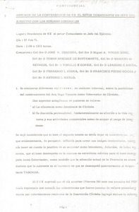 Summary: conversation between Alejandro Agustín Lanusse and other Generals