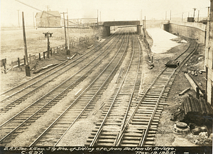 General southerly view of siding et cetera from Boston Street Bridge