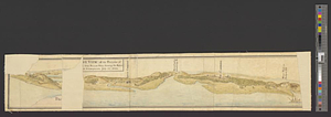 [Perspecti]ve view of the environs of [Bosto]n from Beacon Hill shewing the rebels [works?] & encampmentss, July 22d, 1775