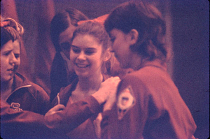 Lucy Miller surrounded by Gymnasts