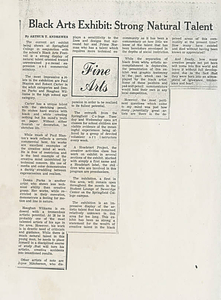 Black Arts Exhibit: Strong Natural Talent (1969)