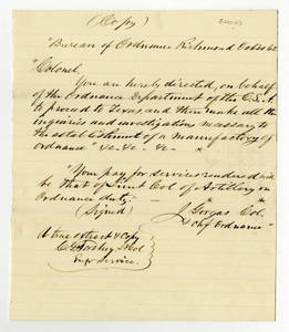 Correspondence to John Letcher from Gorgas-Knote