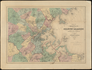 Map of Boston and the Country Adjacent, from Actual Surveys