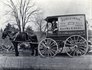 Horse drawn Quigley Brothers Bakery cart.