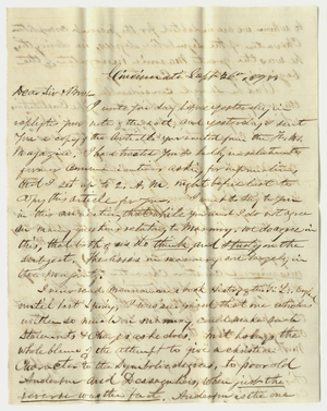 Letter from Enoch Terry Carson to Jacob Norton, 1878 September 26