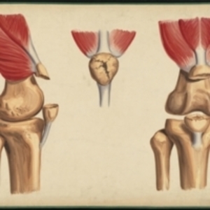 Teaching watercolor of fractures of the patella