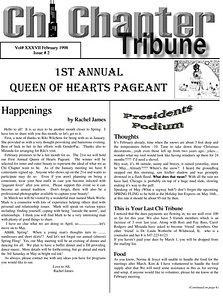 Chi Chapter Tribune Vol. 37 Iss. 02 (February, 1998)