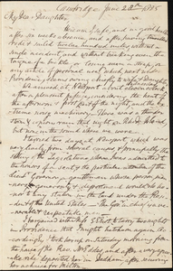 Letters from Benjamin Waterhouse to Mary (Waterhouse) Ware