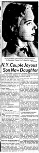N.Y. Couple Joyous Son Now Daughter
