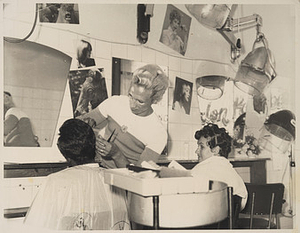 Kewpie Cutting Someone's Hair