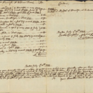 Medical bill from William Davis to Thomas Foxcroft.