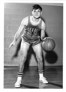 Suffolk University men's basketball player Gian (?), 1967-1968