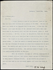 Letter to F W. Parsons, 1894