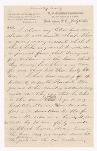 Sidney Brooks letter to an unknown recipient, 1864 July 25
