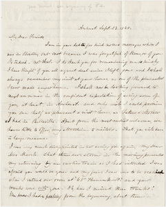 Catharine Hitchcock letter to Mary March, 1848 September 23
