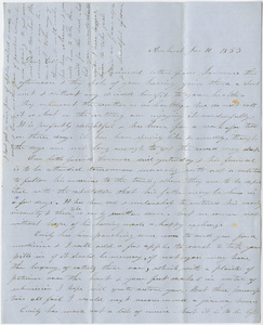 Orra White Hitchcock letter to Edward Hitchcock, Jr., 1853 January 10