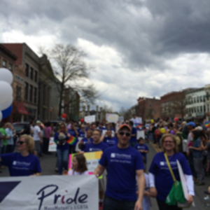 MassMutual marchers in Pride parade