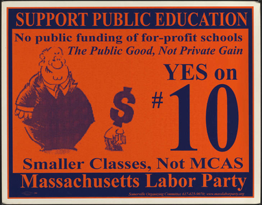 Support public education : No public funding of for-profit schools : Yes on #10