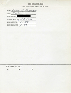 Citywide Coordinating Council daily monitoring report for South Boston High School by Gene F. Greene, 1975 September 18