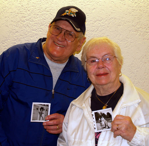 Jane Francis and Jery Pothier at the Stoneham Mass. Memories Road Show