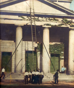 Quincy volunteer firemen training